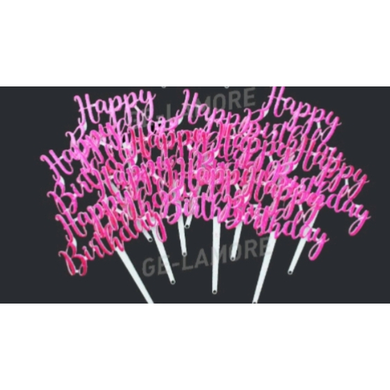 

CAKE TOPPERS HAPPY BIRTHDAY HBD / TUSUKAN HIASAN KUE