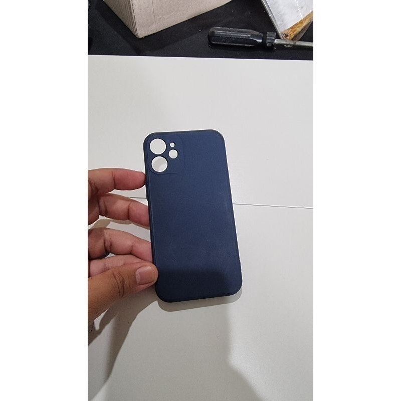 BENKS Silicone Navy iphone 12 Mini case lembut soft empuk