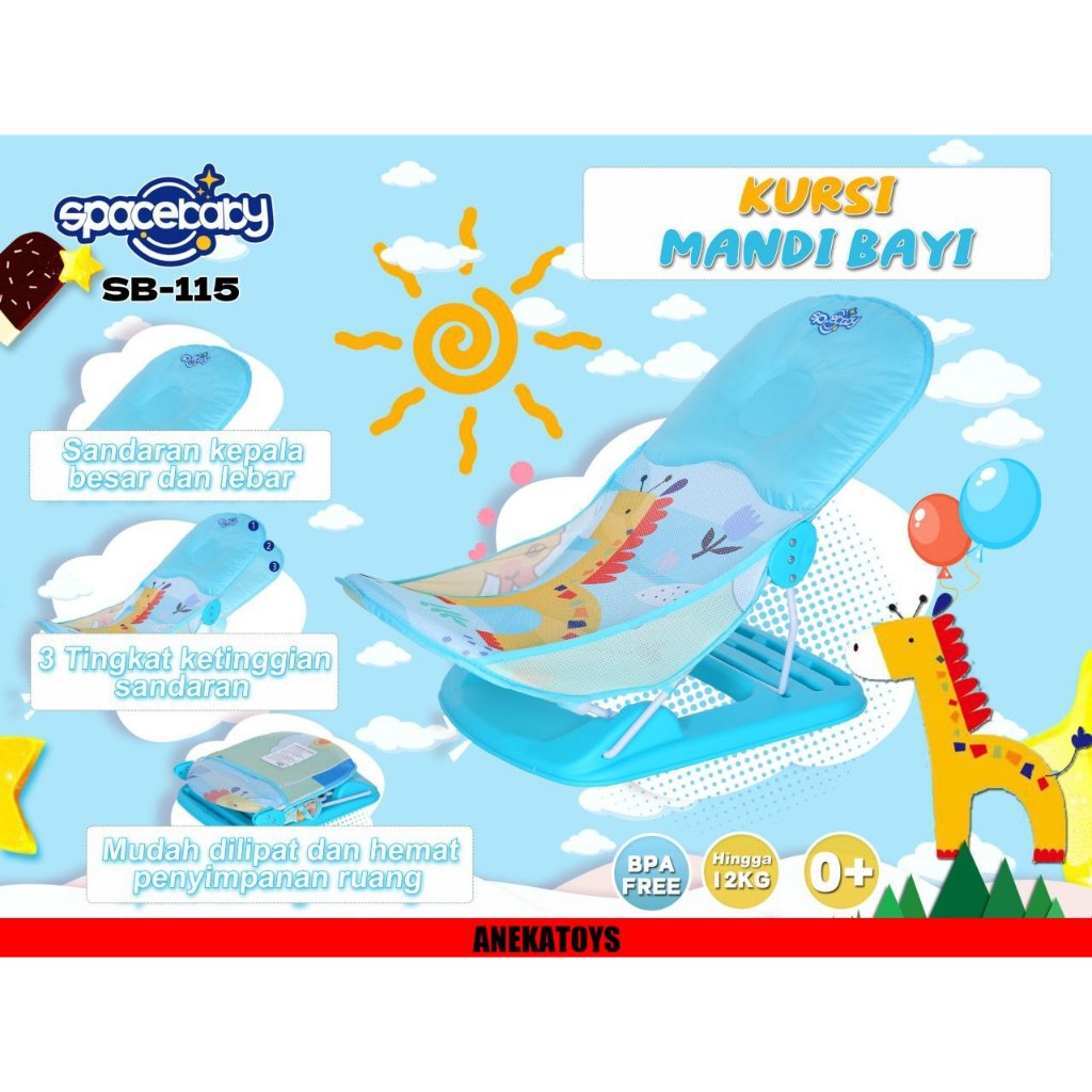 Bouncer Bather Spacebaby SB115 Kursi Mandi Bayi Up 12Kg
