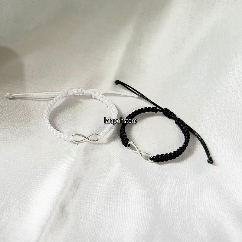 [Infinity] Couple Bracelets | 2 pcs Gelang Persahabatan | Gelang Serut Infinity | Gelang Couple Infi