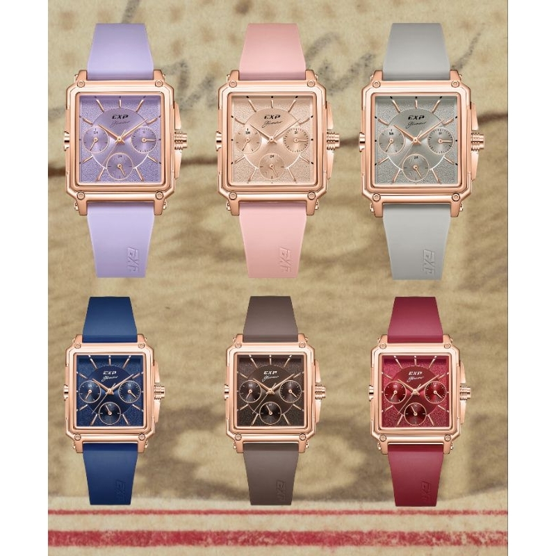 Jam Tangan Wanita Expedition 6618 E6618 EXP 6618 Tali Karet / Rubber