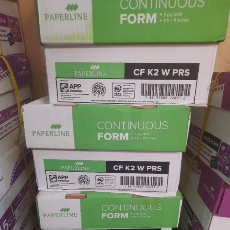 

Kertas Continous Form Paperline 9,5×11 2ply PRS Warna