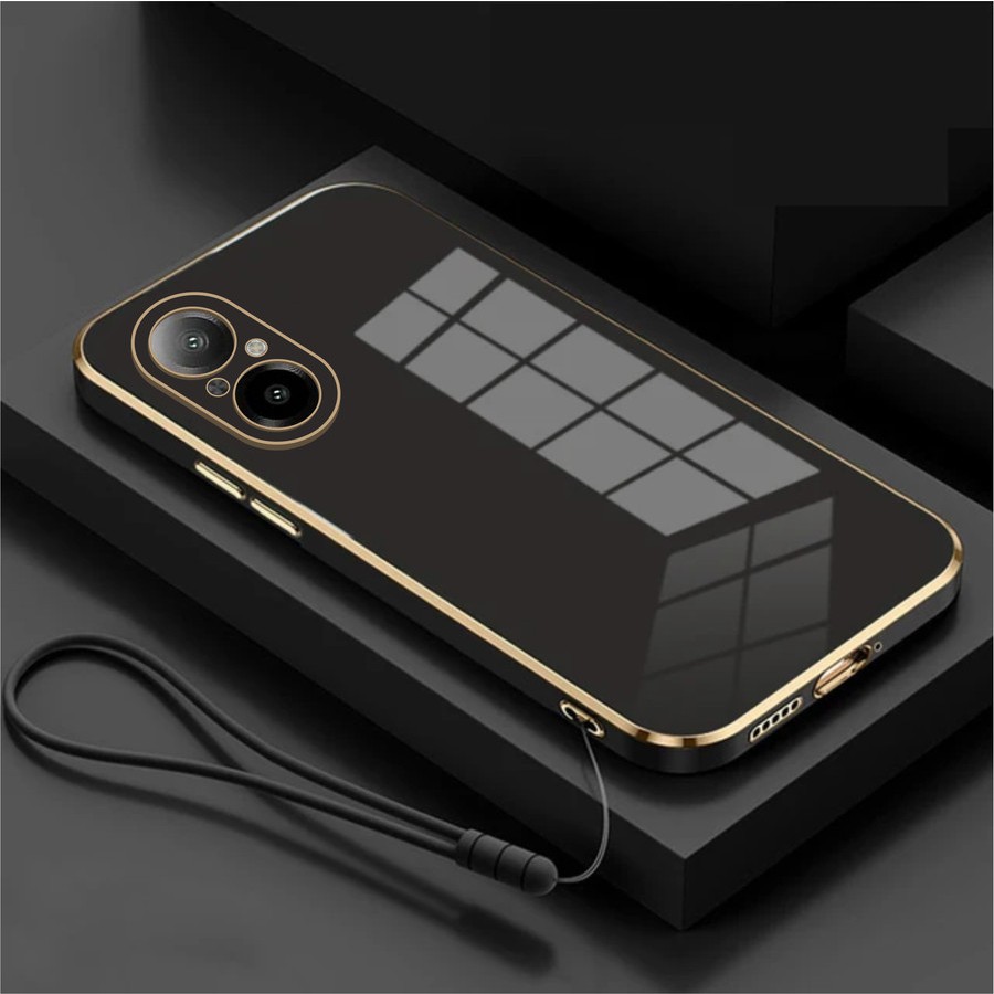Casing Realme C67 4G Soft Case Plating Tali Gantungan Hp