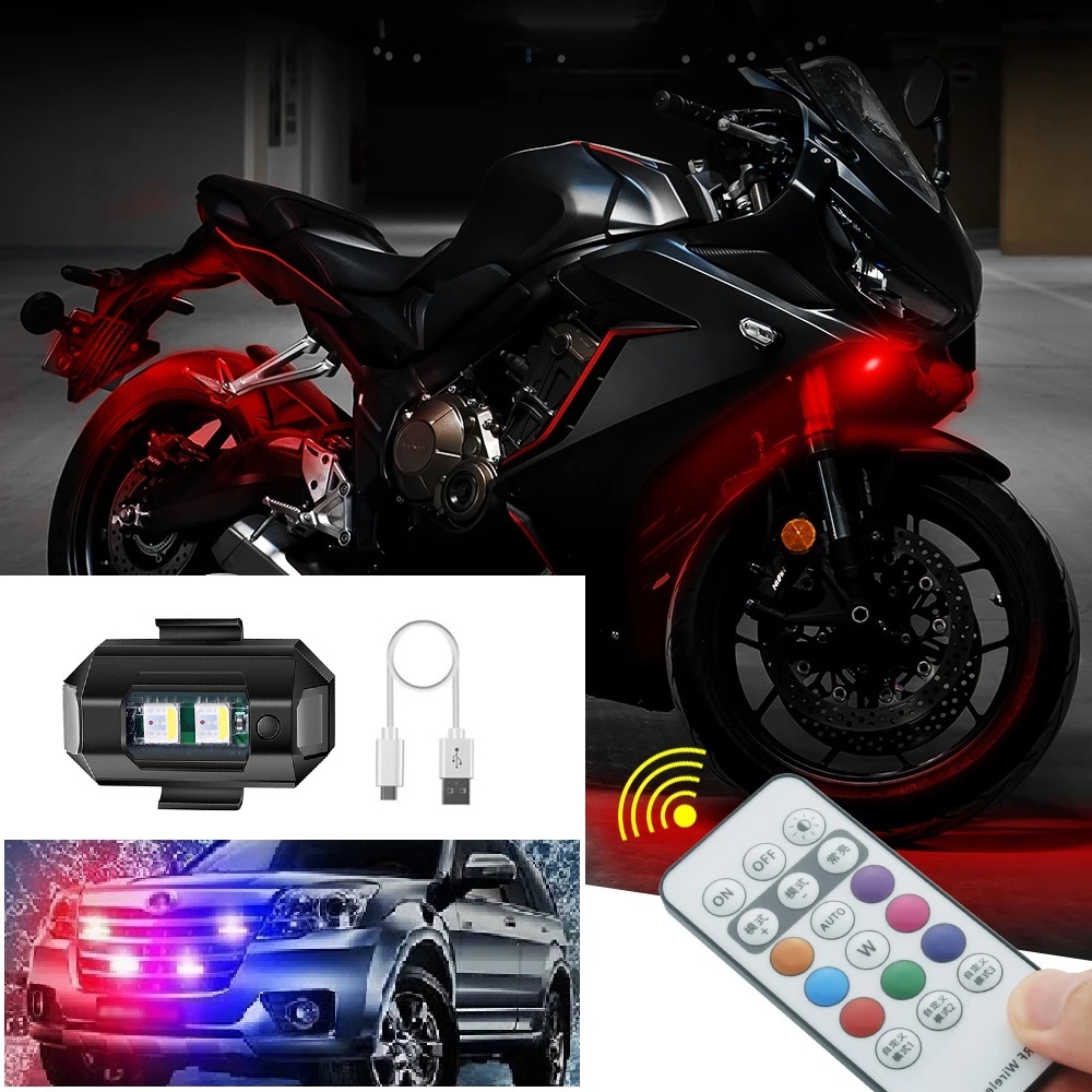 Lampu Sepeda MOTOR LAMPU STROBO LAMPU PESAWAT LED STROBO