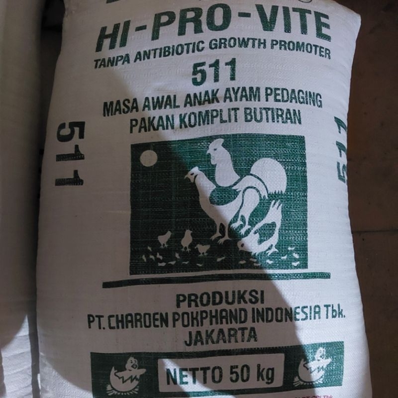 voer 511 hi pro vite pakan anak ayam pedaging | 20 kg