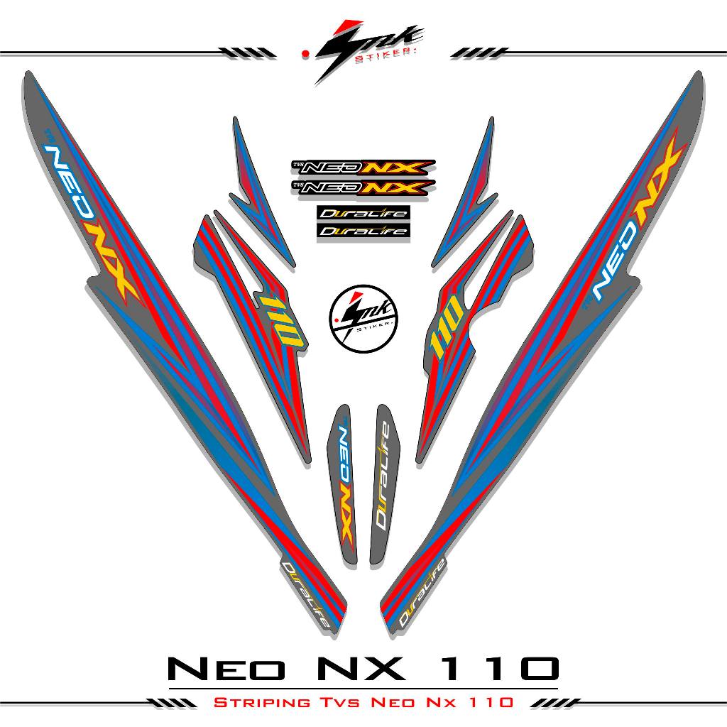 Striping Tvs Neo Nx 110 2023 2024 List Variasi Body Neo Nx Stiker Neo Nx 110 Sticker Variasi Motif 1