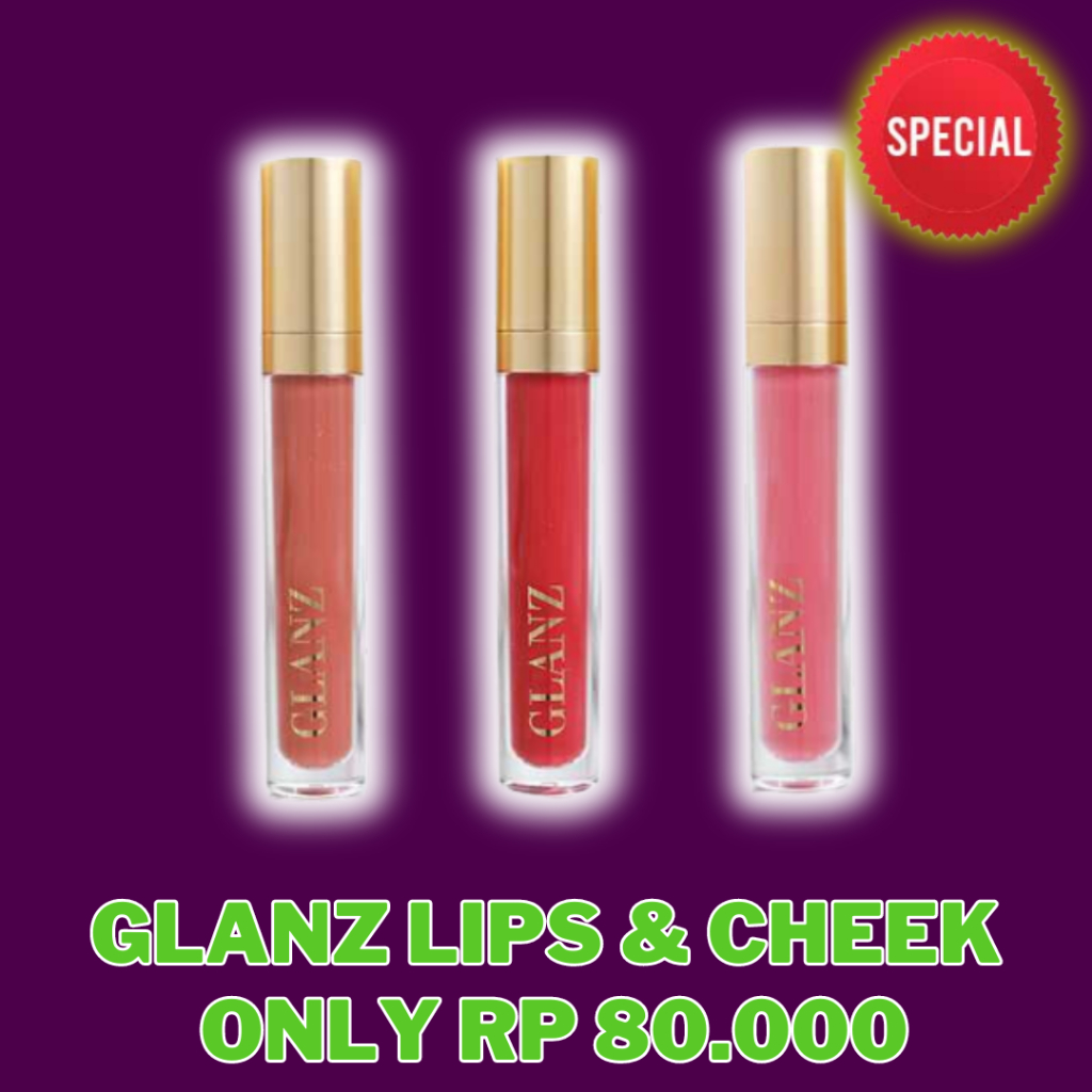 Glanz Lip and Cheek Cream Lipstik ada 8 Varian Warna Senyawa Anti Aging KK Indonesia