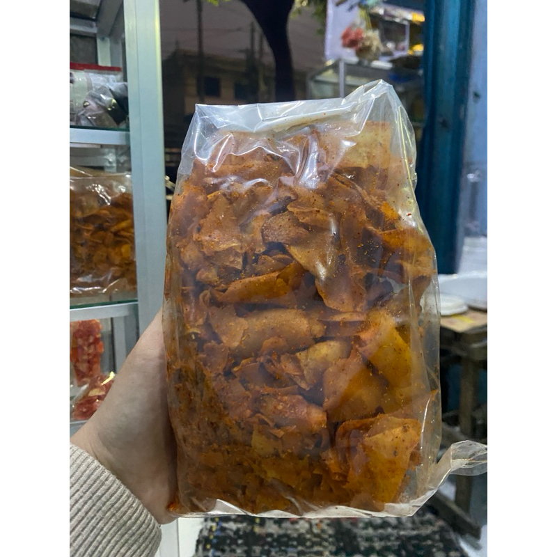 

KRIPIK PEDAS KRIPSET BAWANG 250gram