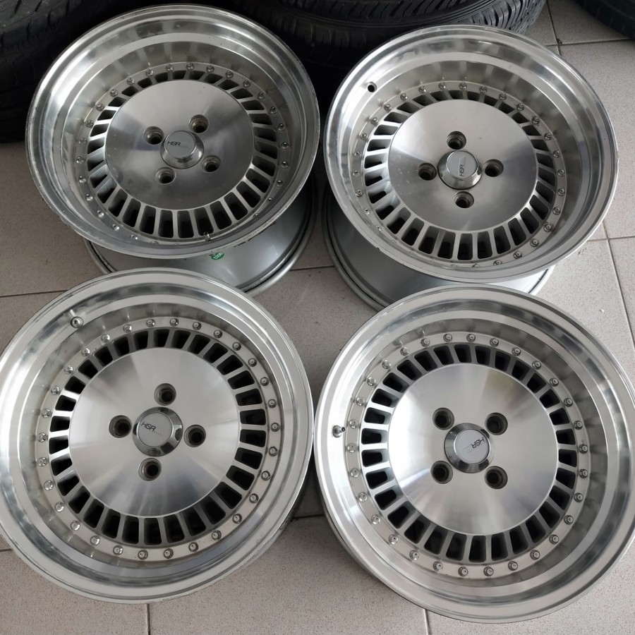 Pelek Mobil Bekas Racing HSR SASEBO Ring 15 Celong Lebar 7/8 Et35/25 Pcd 4x100