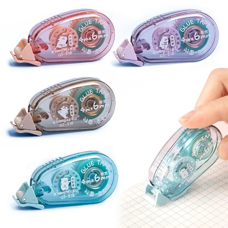 

Double Tape Roller Glue Tape Roll 4M Tape Glue Super Kuat Tidak Beracun Lem Kertas Untuk Journaling Lem Titik DIY Perlengkapan Alat Tulis Kantor Pita Rol Perekat Dua Sisi