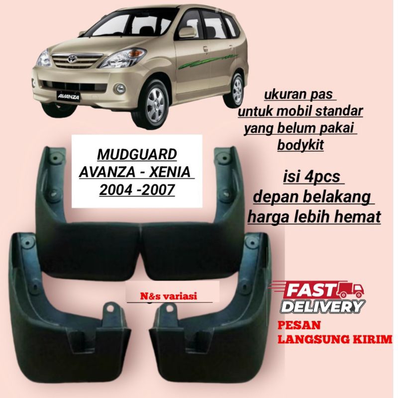 MUDGUARD AVANZA XENIA 2004 2005 2006 2007 / KARPET RODA AVANZA XENIA 2004 2005 2006 2007 / KARPET PE