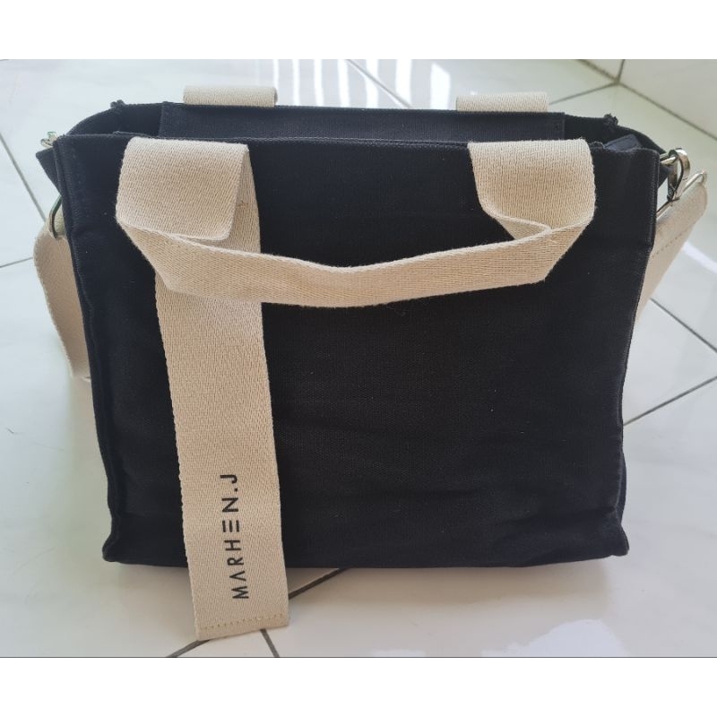 PRELOVED Tas Marhen J Medium with Zipper Black Super Mirror