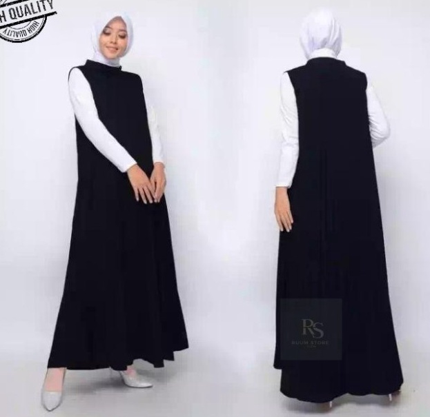Dusty Pink-Broken White-Cream-Abu Muda-Hitam-Coksu-Navy-Putih Kekinian Inner Gamis Tanpa Lengan Mans