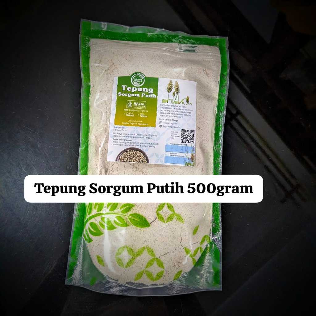 

Tepung Sorgum Putih 500gram Lingkar Organik
