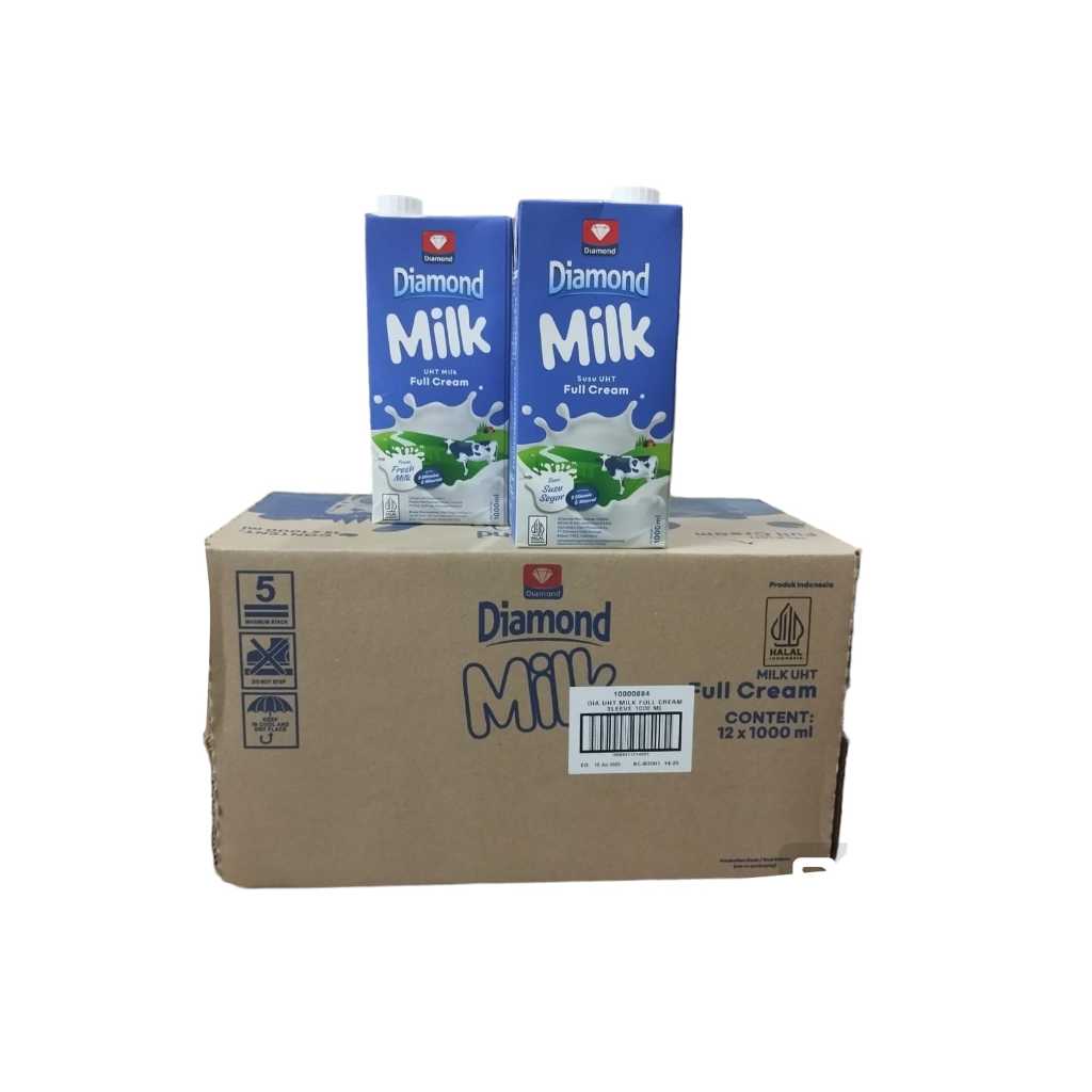 

Diamond Susu UHT Full Cream 1 liter x 12pcs KARTONAN