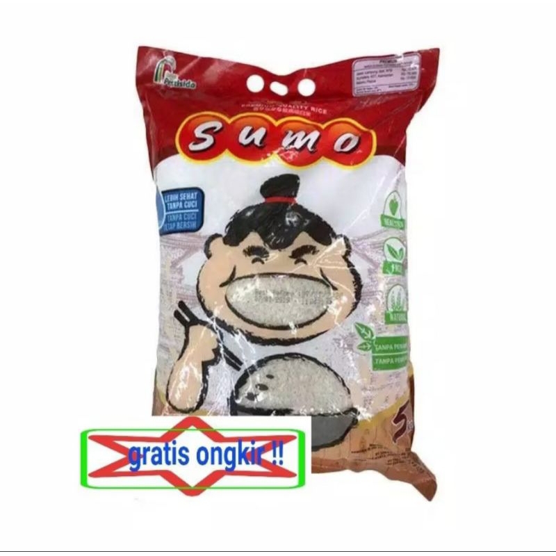 

beras sumo premium 5 kg kemasan merah asli