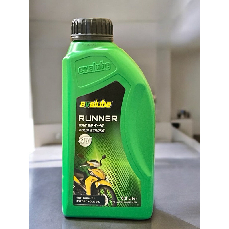 ASLI OLI MESIN MOTOR 4TAK EVALUBE 4T RUNNER 800ml OLI MOTOR 4T 20w40 0,8L EVALUBE