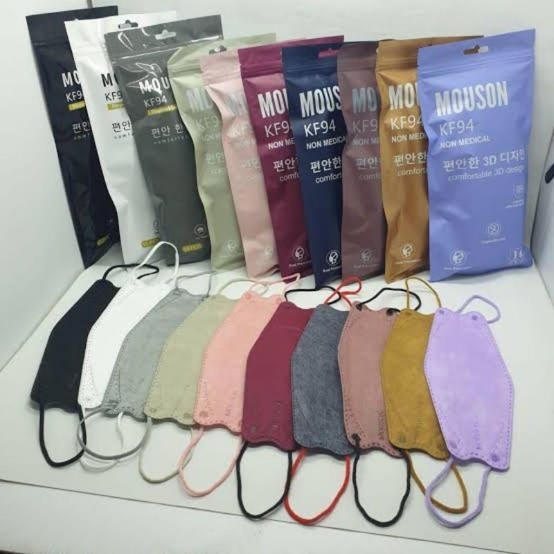 Masker KF94 4ply model Convex masker 4D impor Face mask KF 94 isi 10 pcs