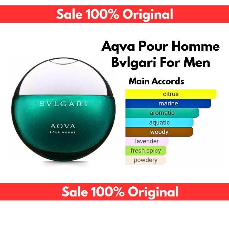 Parfume Aqva Pour Homme Bvlgari For Men 100 ML | Original EDT