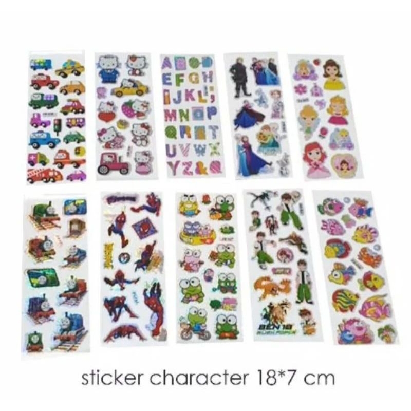 

Stiker karakter timbul mini isi 20pcs