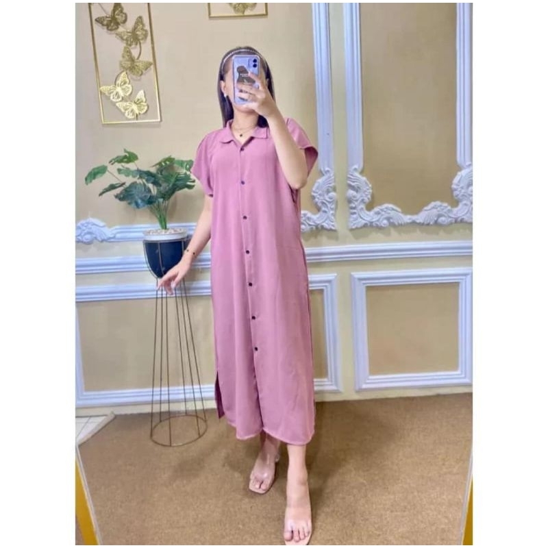 DASTER FULL KANCING - Daster kekinian full kancing busui frendly