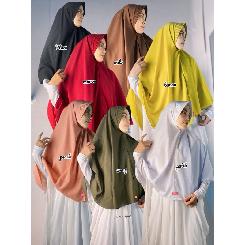 Jilbab khimar pet antem jumbo / jilbab pet syari