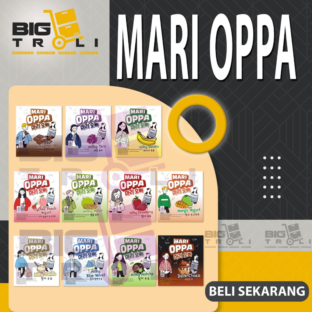 

MARIOPPA 1 renceng isi 12/Minuman Susu Ala Korea (kecuali darkchoco 10pcs)