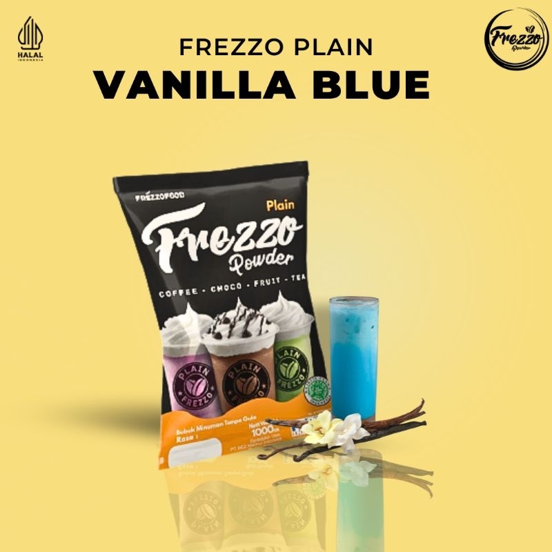 

Bubuk Minuman Rasa Vanilla Blue Plain Frezzo 1kg/ Minuman Murah dan Enak Frezzo Plain