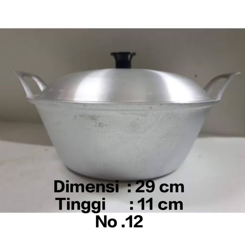 Panci katel No .12 serbaguna Aluminium/ panci tebal / wajan Aluminium