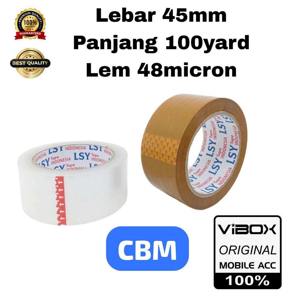

LSY CBM Lakban 45mm x 100yard Tersedia warna Bening & Coklat Bahan Lem Premium Awet Kuat Dahsyat