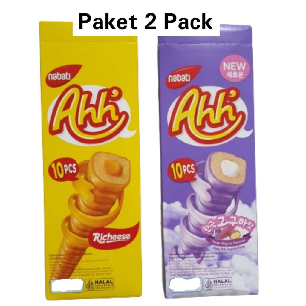 

PAKET 2 PACK Nabati Ahh Richeese Keju /Korean Goguma Korea 10pcs @ 3g