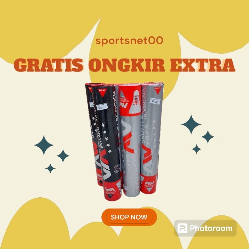 Shuttlecock / Bola Badminton / Bola Raket AW hitam / AW silver