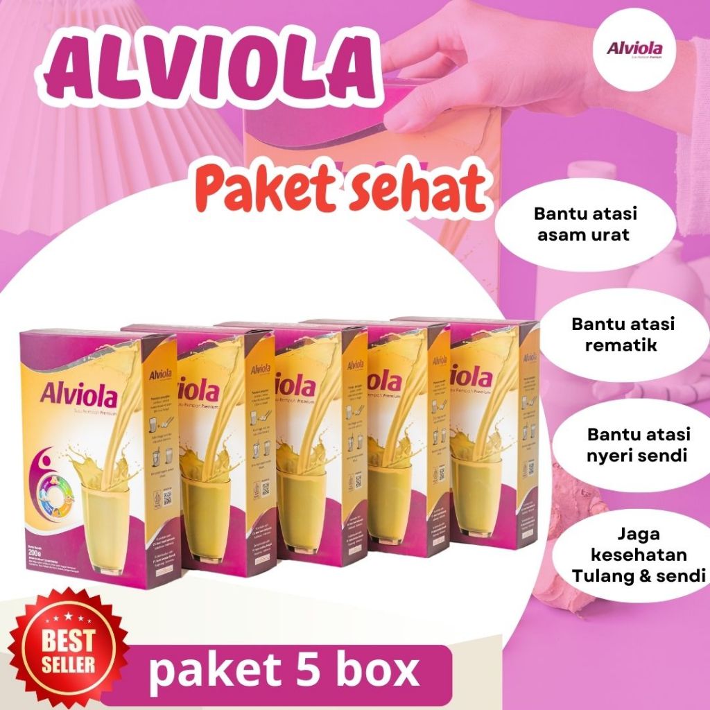 

Paket 5 Susu Alviola rempah premium bantu menjaga kesehatan tubuh bantu atasi kolestrerol rematik nyeri sendi tulang lutut