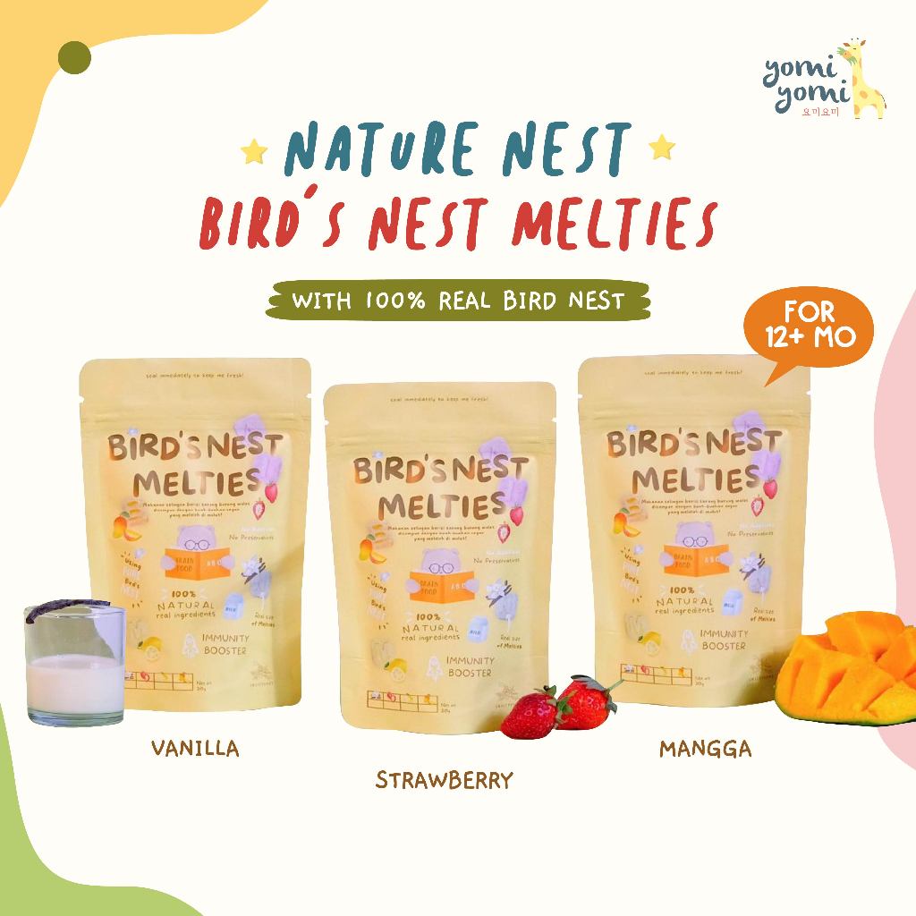 Original NatureNest Bird's Nest Melties (Snack anak isi sarang burung walet) Termurah