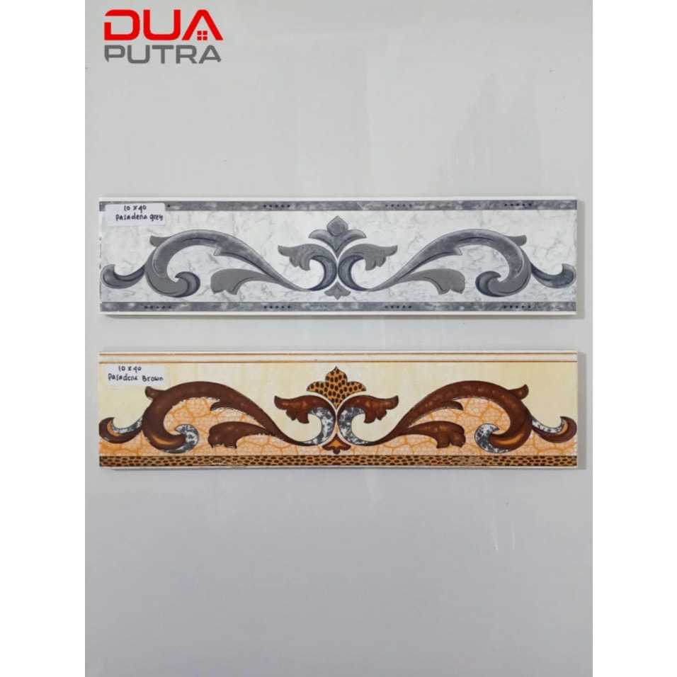 LIST KERAMIK DINDING 10 x 40 MOTIF UKURAN PASADENA BROWN, PASADENA GREY