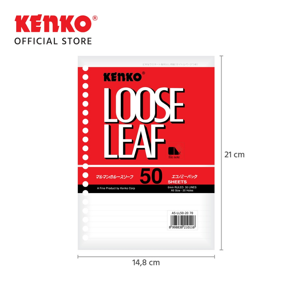 

KENKO LOOSE LEAF A5-LL 50-2070 (50 Sheet)