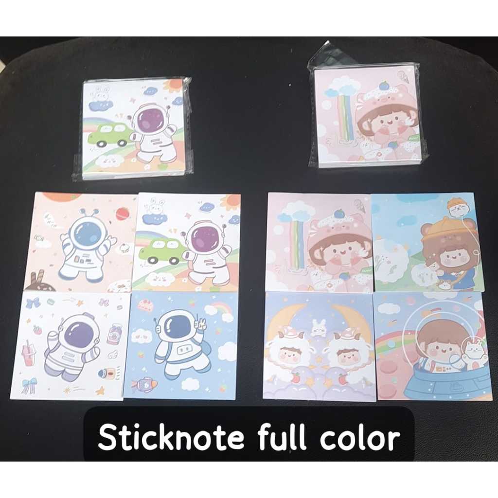 

Sticky Notes Mini 2 motif Notepad Motif Astronot & Ufo