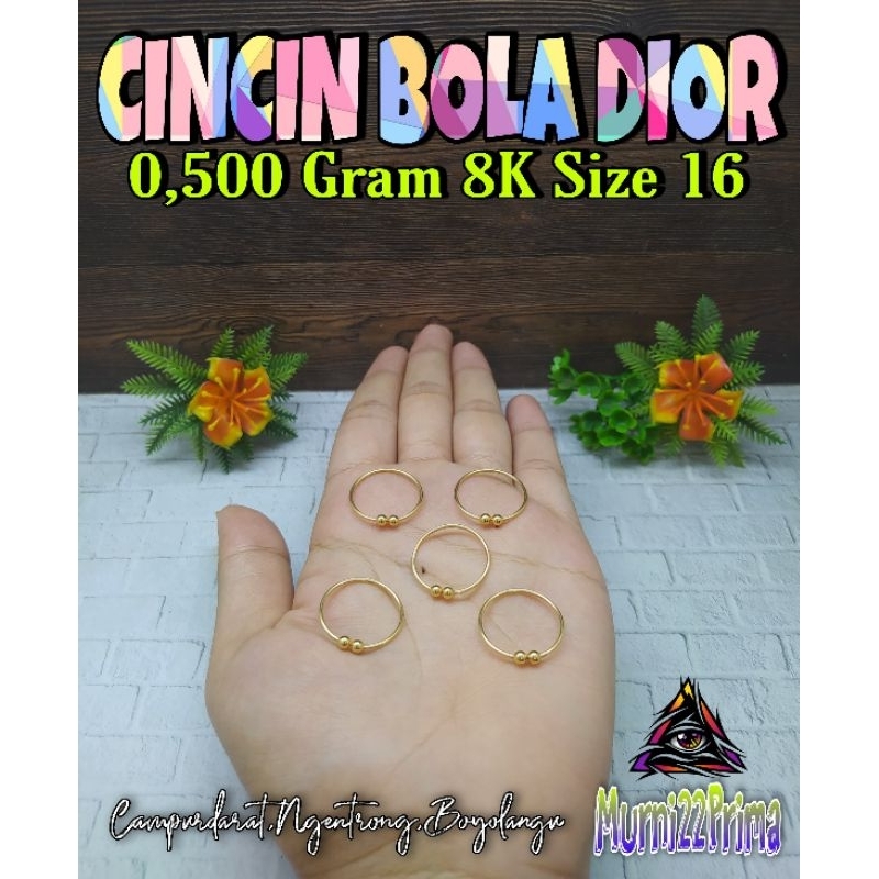 CINCIN BOLA DIOR EMAS ASLI