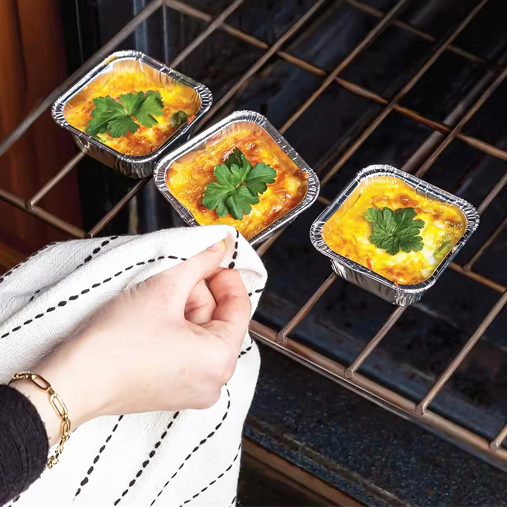 Alumunium Foil Tray Cup 100ML Persegi 6x6cm (isi 10)