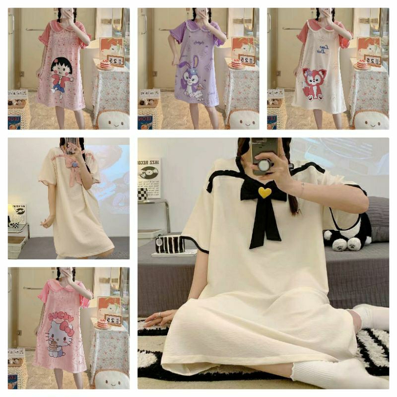 Daster renda wanita import/Daster renda korea import