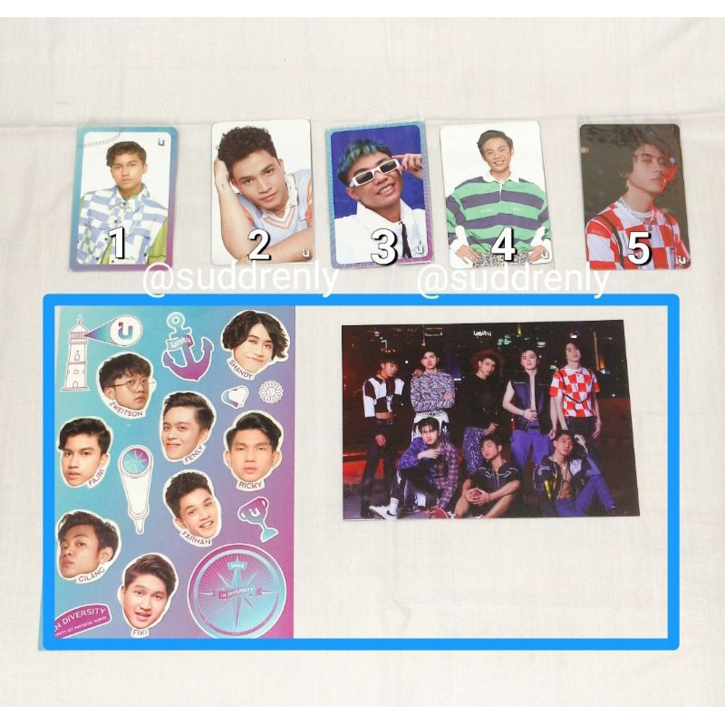 PC POSTCARD STICKER UN1TY IN DIVERSITY FAJRI FARHAN GILANG SHANDY