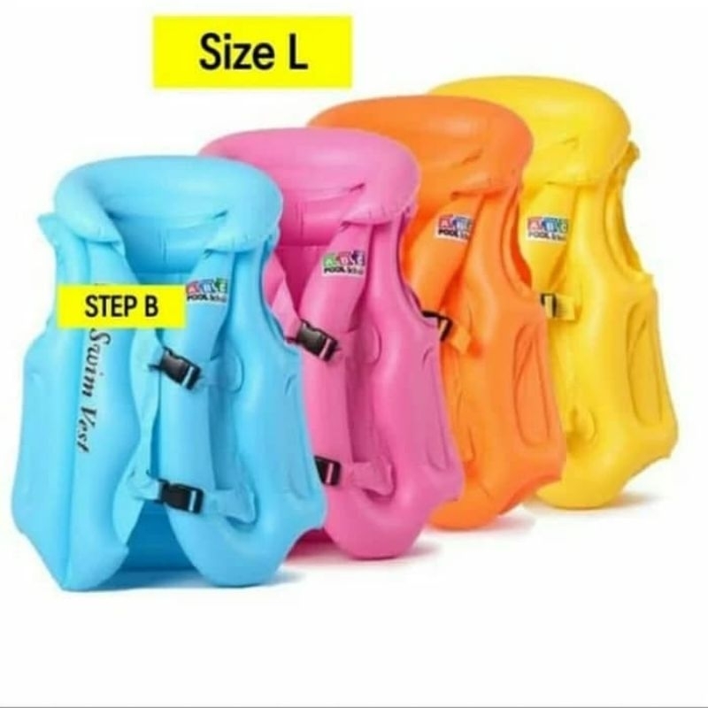 Pelampung Rompi Renang Anak ukuran L (6-8 tahun)