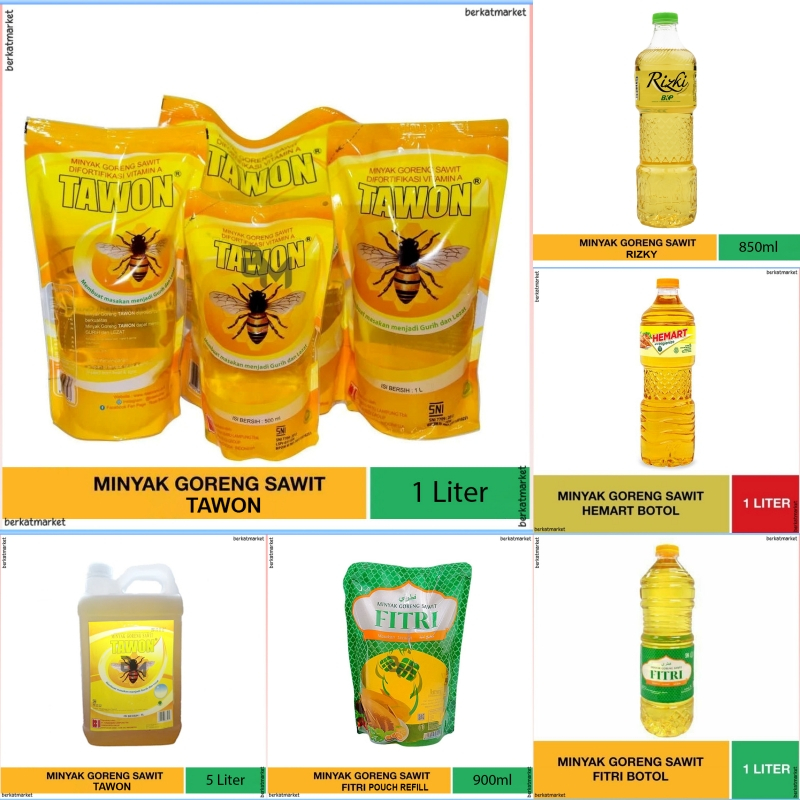 

Minyak Goreng Cap Tawon Fitri Rizky Hemart 1 2 5 250 500 900 1000 1/2 1/4 ML L Liter Kg Kelapa Sawit Murni Cooking Coconut Oil Curah Sehat Non Anti Rendah Kolesterol Botol Pouch Refill Isi Ulang Jerigen Dus Karton Kita Resto Promo Murah Gratis Free Ongkir