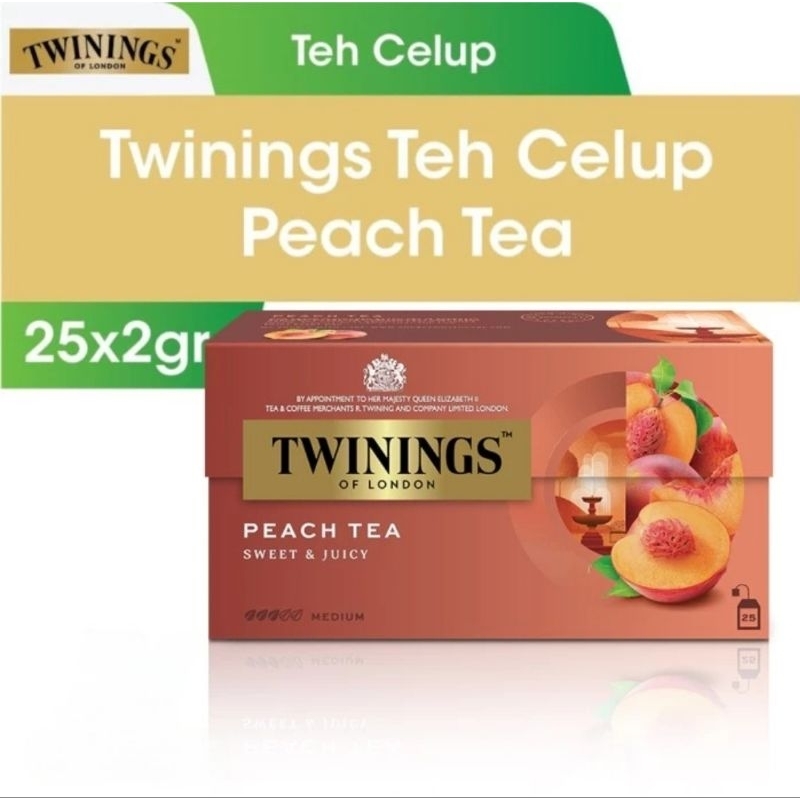 

Twinings teh celup peach tea 25x2gr