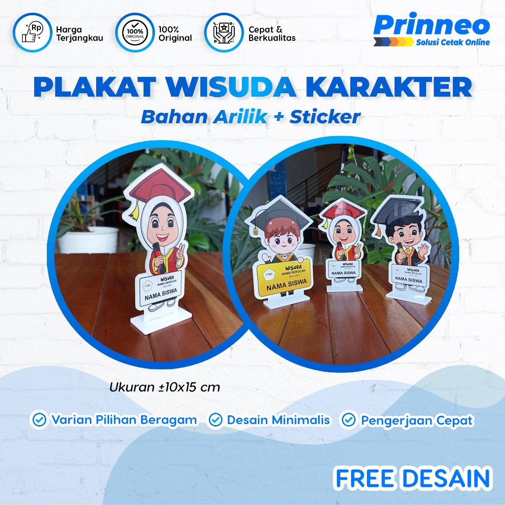 PIALA WISUDA AKRILIK, PLAKAT WISUDA, PLAKAT WISUDA AKRILIK, THROPHY WISUDA, GRADUATION GIFT