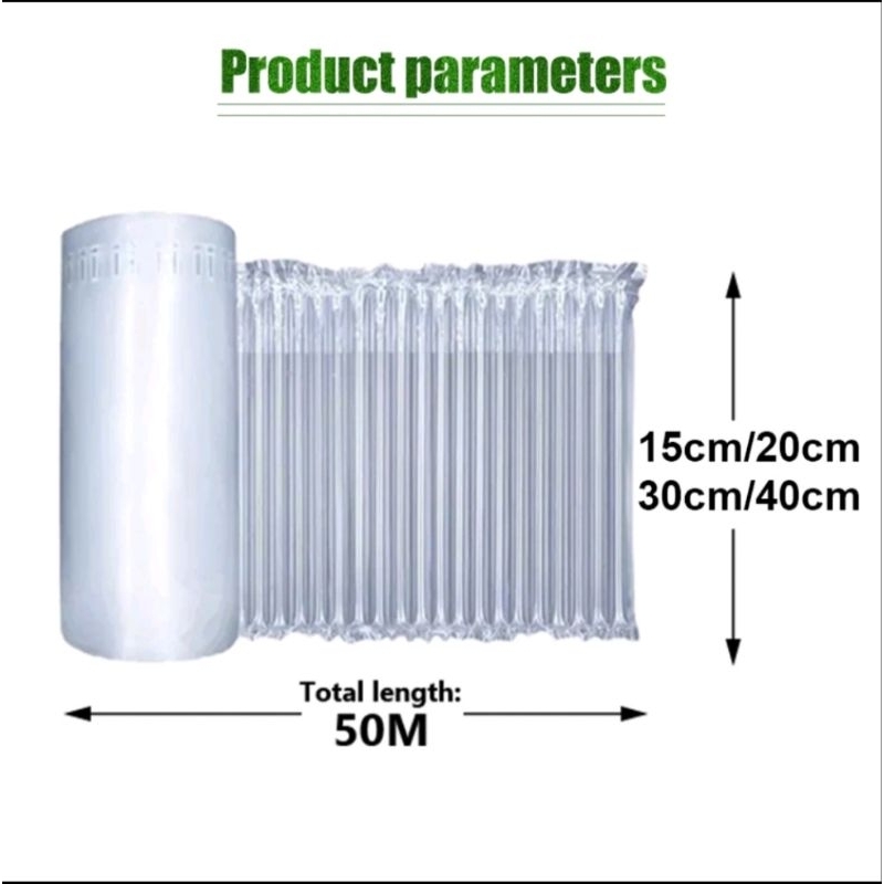 

50M Air Bubble Column Anti Pecah Inflatable bag plastik Air Bubble Bag Roll Cushion Paking Bubble