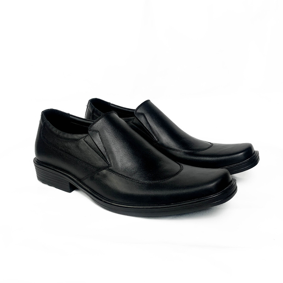 Sepatu Formal Pantofel Pria Hitam Kulit - Sepatu Kulit Pantofel Formal Pria  - ONETRACK