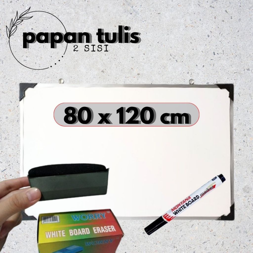 

Papan Tulis Kantor Besar 80x120 CM Free Spidol + Penghapus
