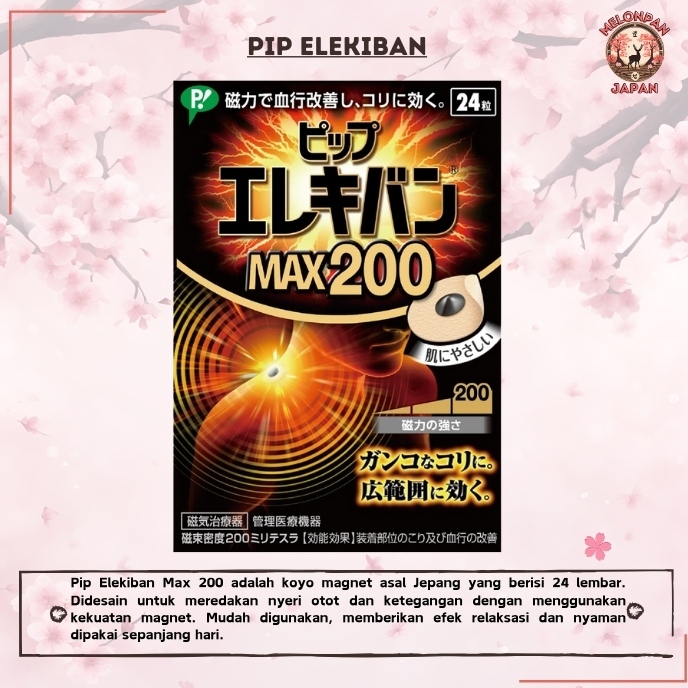 Pip Elekiban Max 200 isi 24 Koyo magnet Jepang