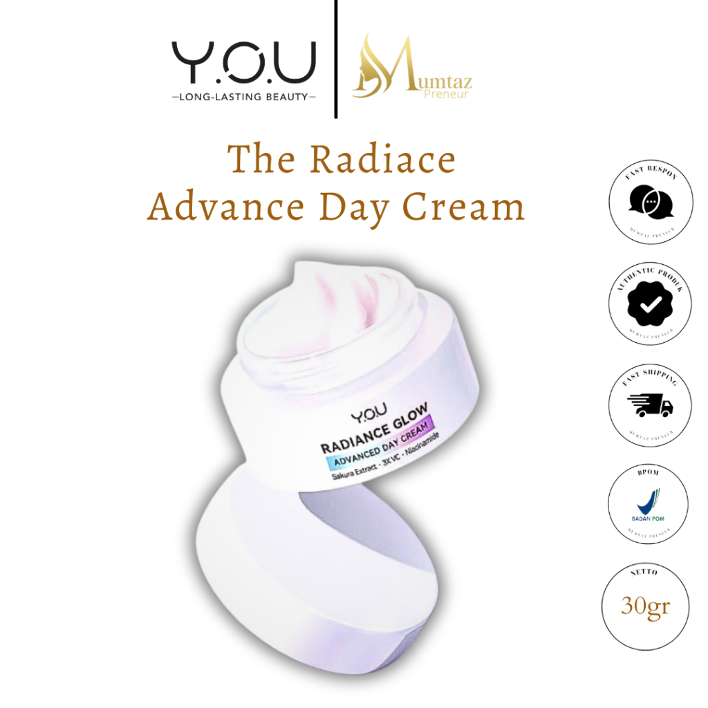 YOU THE RADIANCE WHITE DAY CREAM 30gr DAY CREAM YOU SKINCARE BPOM COD TERLARIS TERMURAH BESTSELLER M